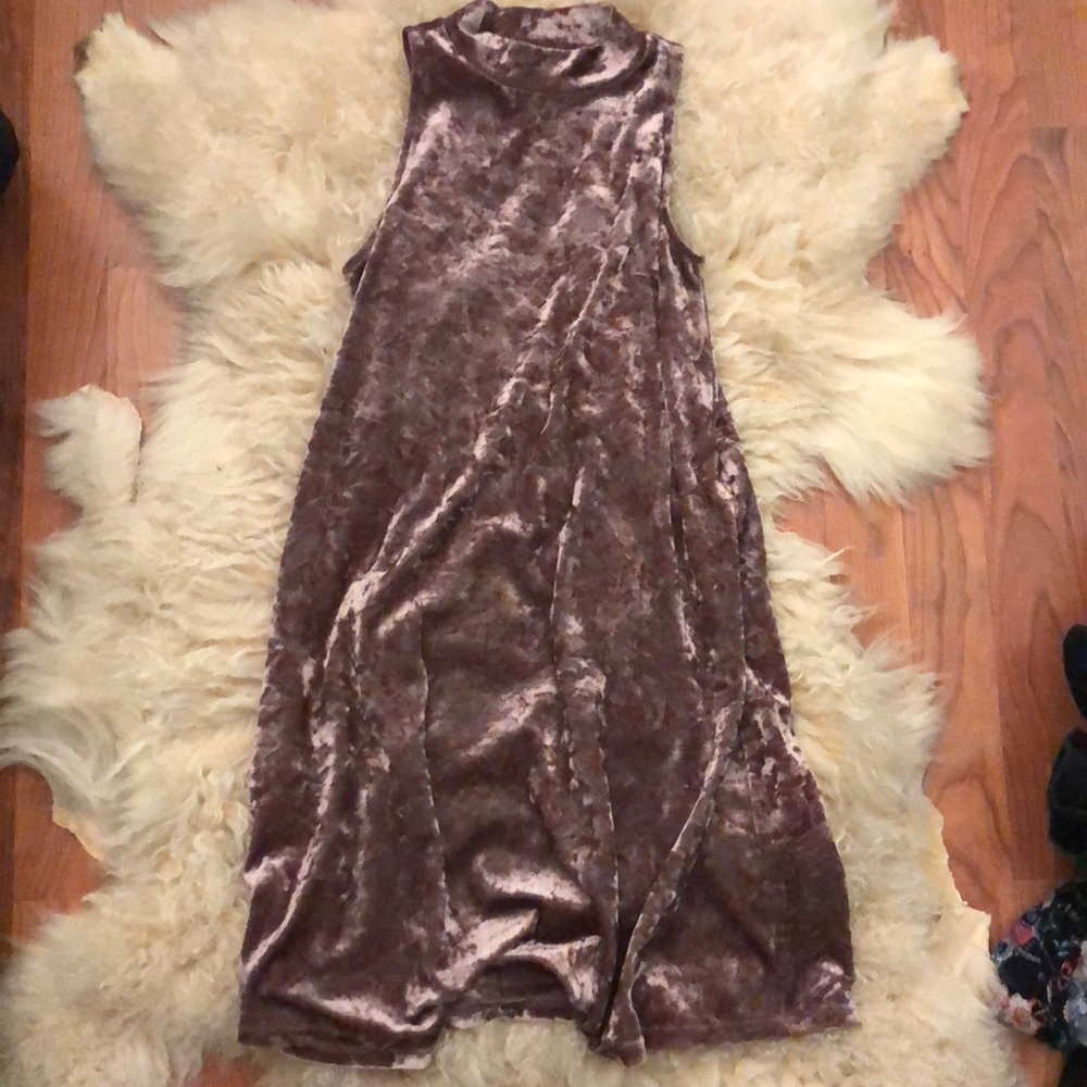 Crushed Velvet Babydoll Dress